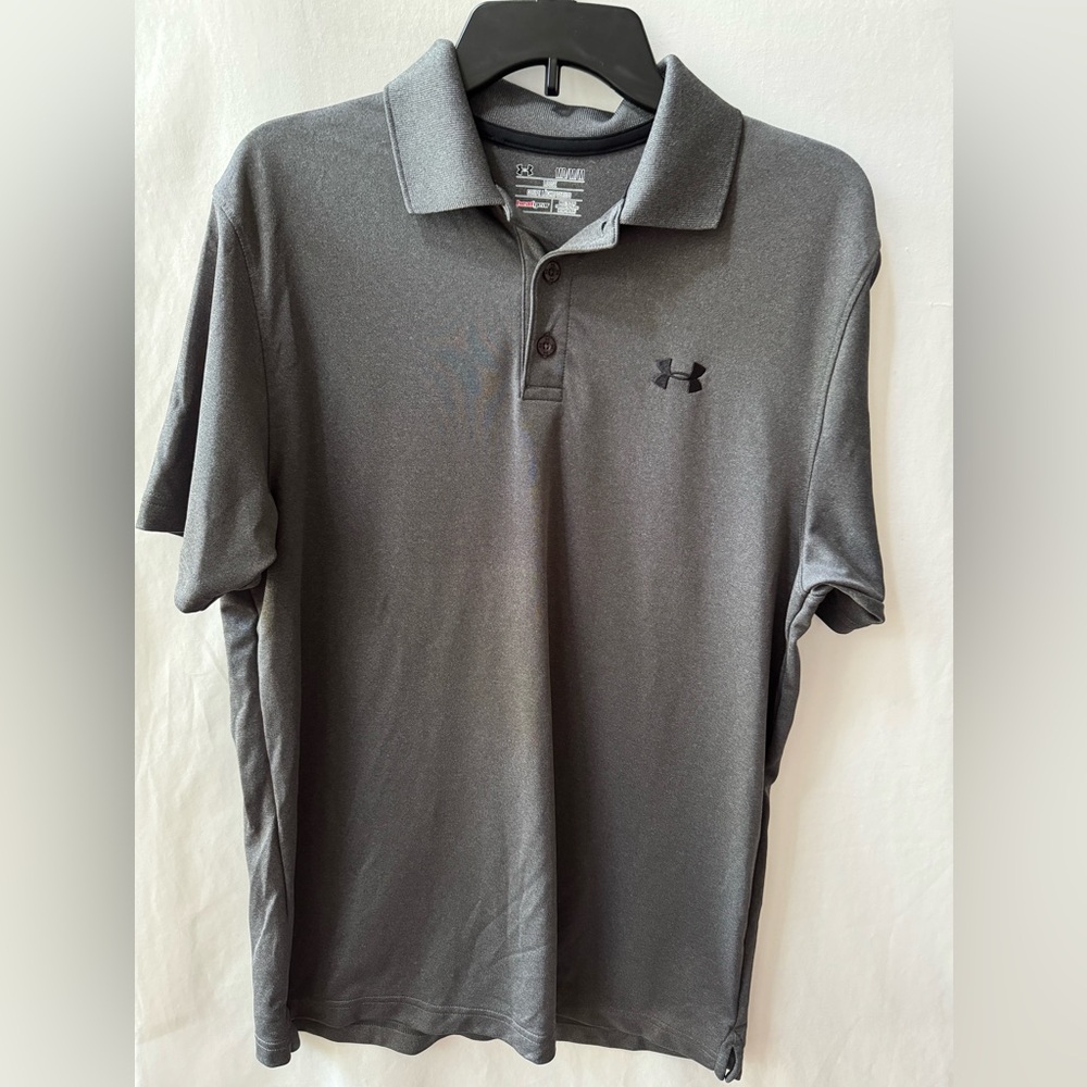 Under Armour Gray Performance Polo Shirt Men’s Medium